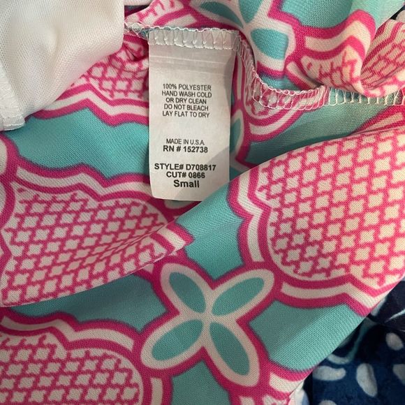 Newbury Kustom pink turquoise print dress Small - Picture 5 of 7